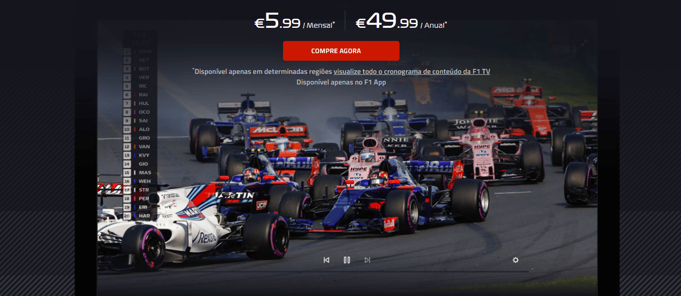 F1TV Pro disponível a partir de hoje em Portugal F1PT
