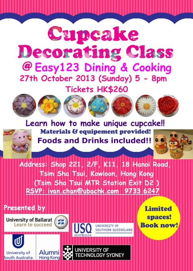 Cupcake making and Decorating Class 2013 Oct, 27th The Federation of