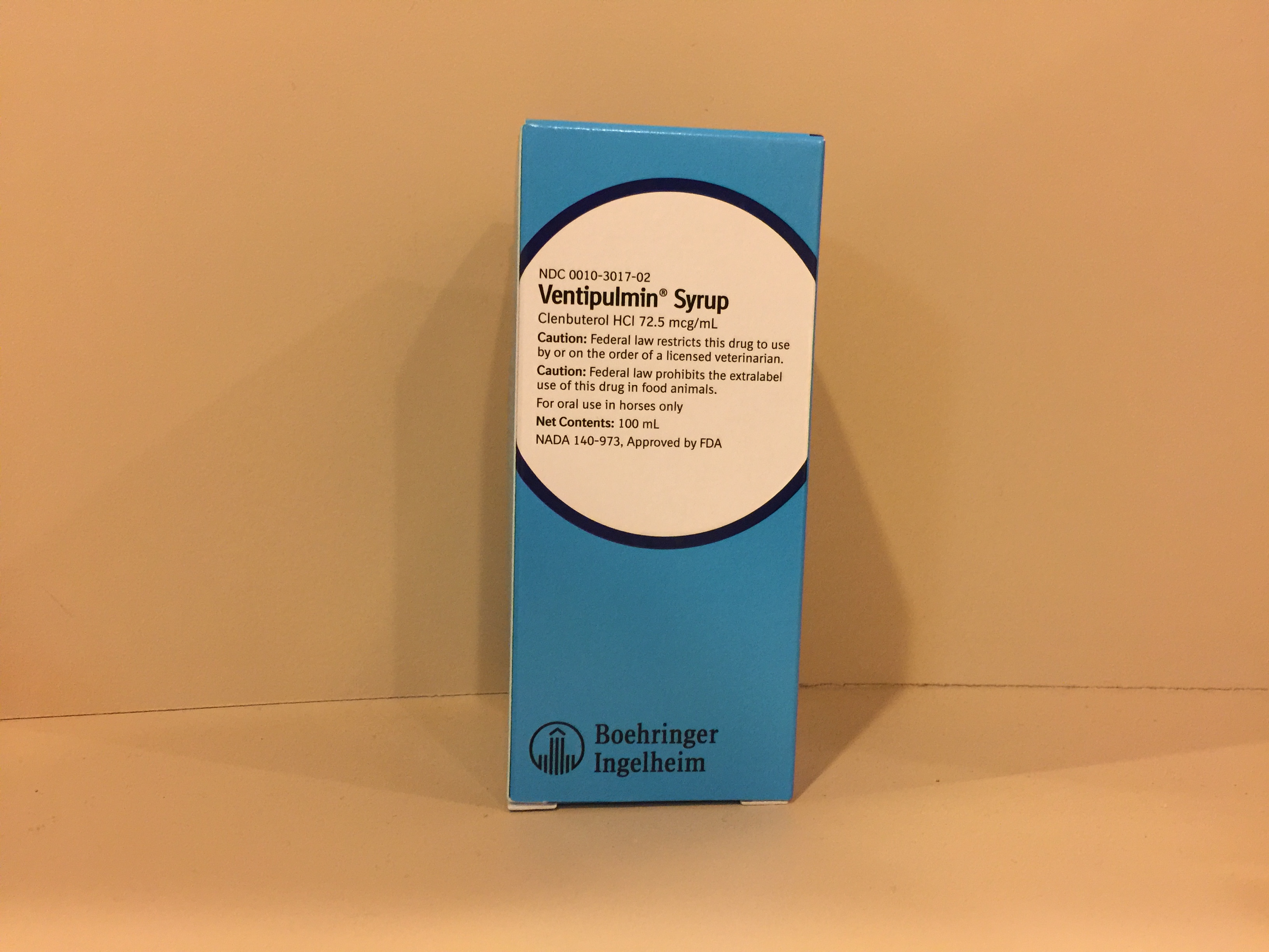 Ventipulmin 72.5 mcg/ml, 100 ml - Ferguson and Associates Equine Hospital