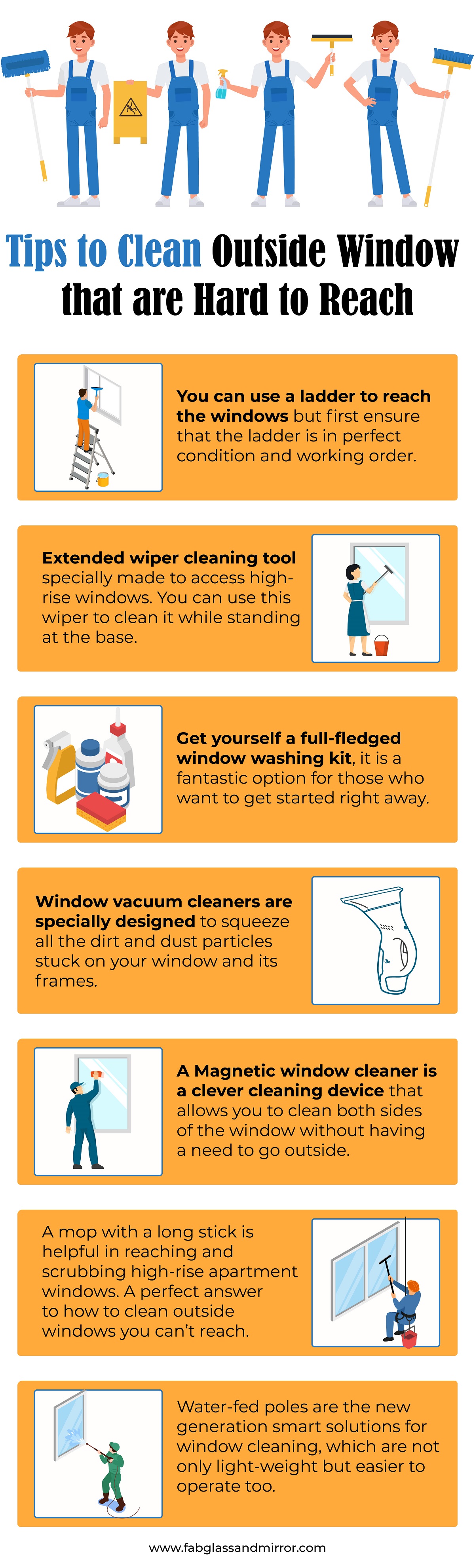 How to Clean Outside Windows that You Can’t Reach [9 different ways]