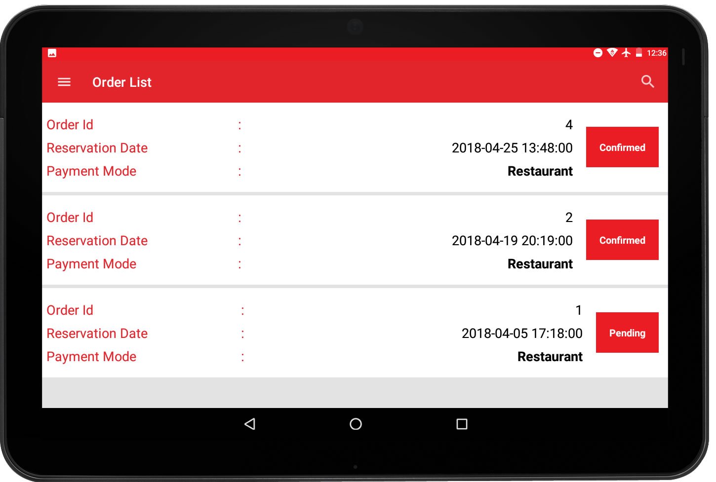 Table Reservation Mobile App for Restaurants Readymade Table