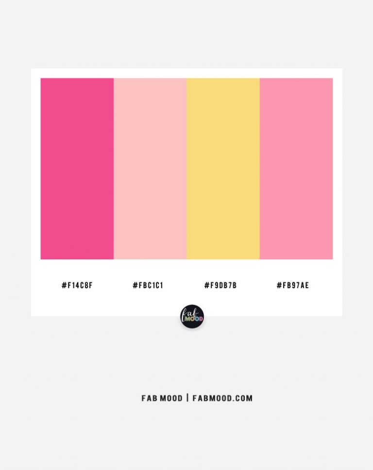 Pink and yellow color scheme color combo 36 1 Fab Mood Wedding