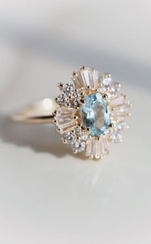 Cluster engagement ring ideas Vintage inspired engagement rings