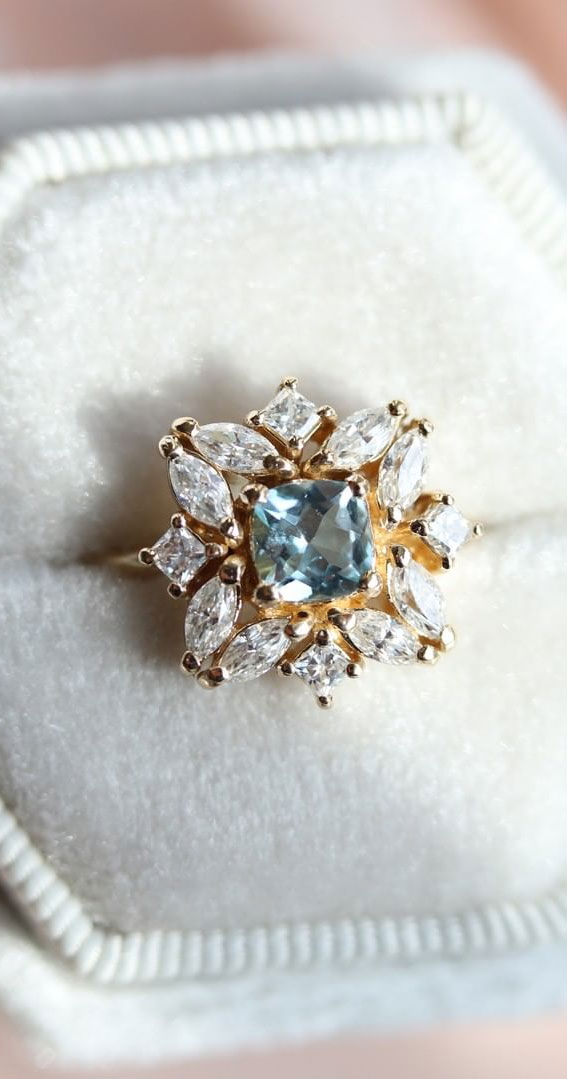 Cluster engagement ring ideas Vintage inspired engagement rings