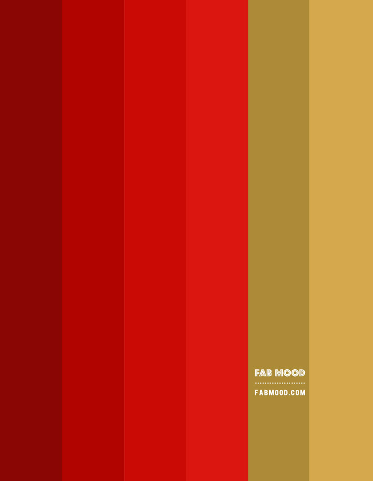 Gold and Red Christmas Colour Scheme Winter Colour Palette