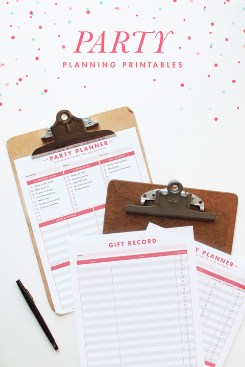 Free Party Planning Printables Fab N' Free