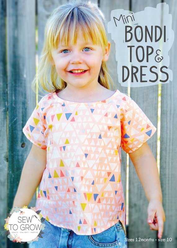 Sew to Grow Patterns Girls Mini Bondi Top & Dress