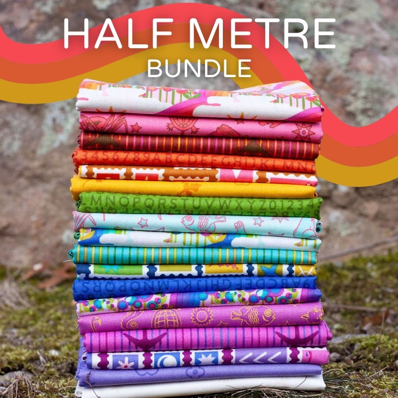 Andover Fabrics Postmark Half Metre Bundle of 18 Pieces