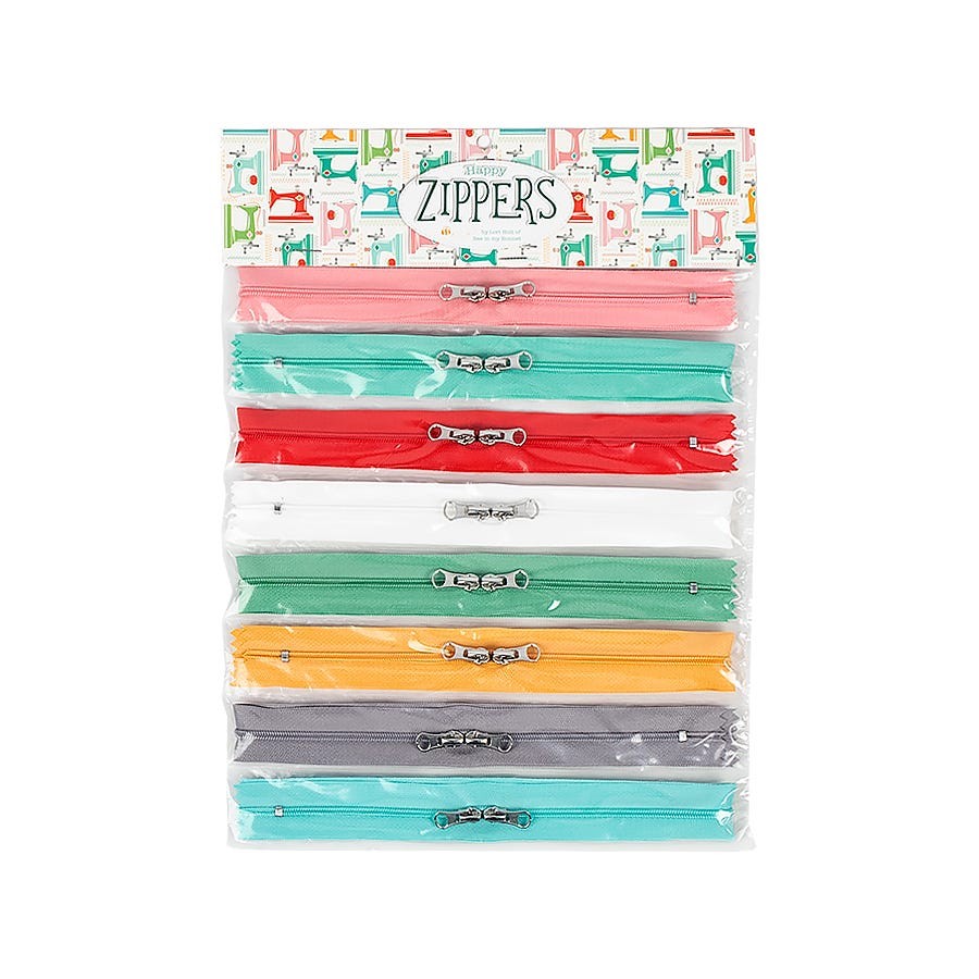 Riley Blake Designs My Happy Place Zippers Pack of Eight
