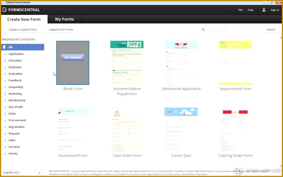 6 Adobe forms Templates FabTemplatez
