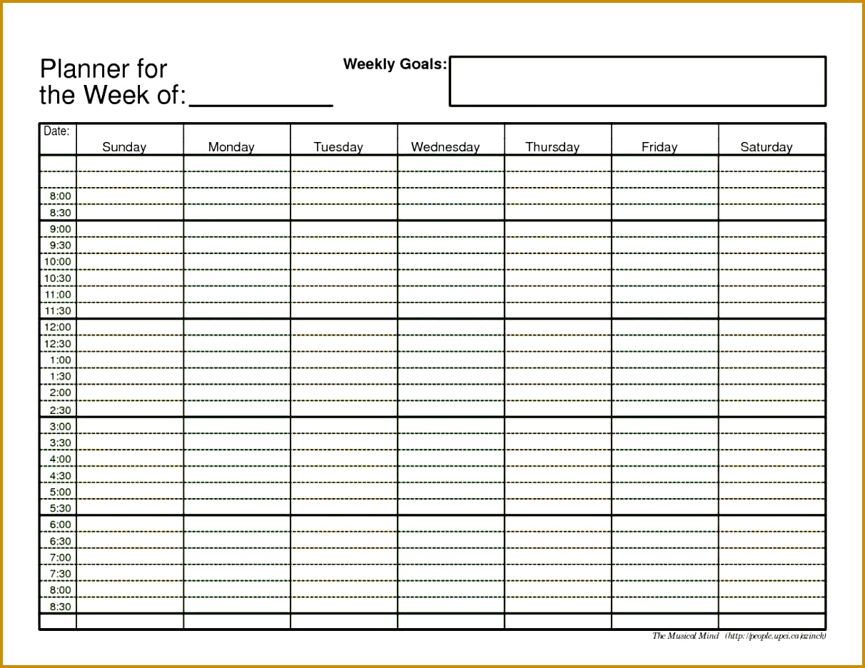 5 Blank Monthly Work Schedule Template FabTemplatez