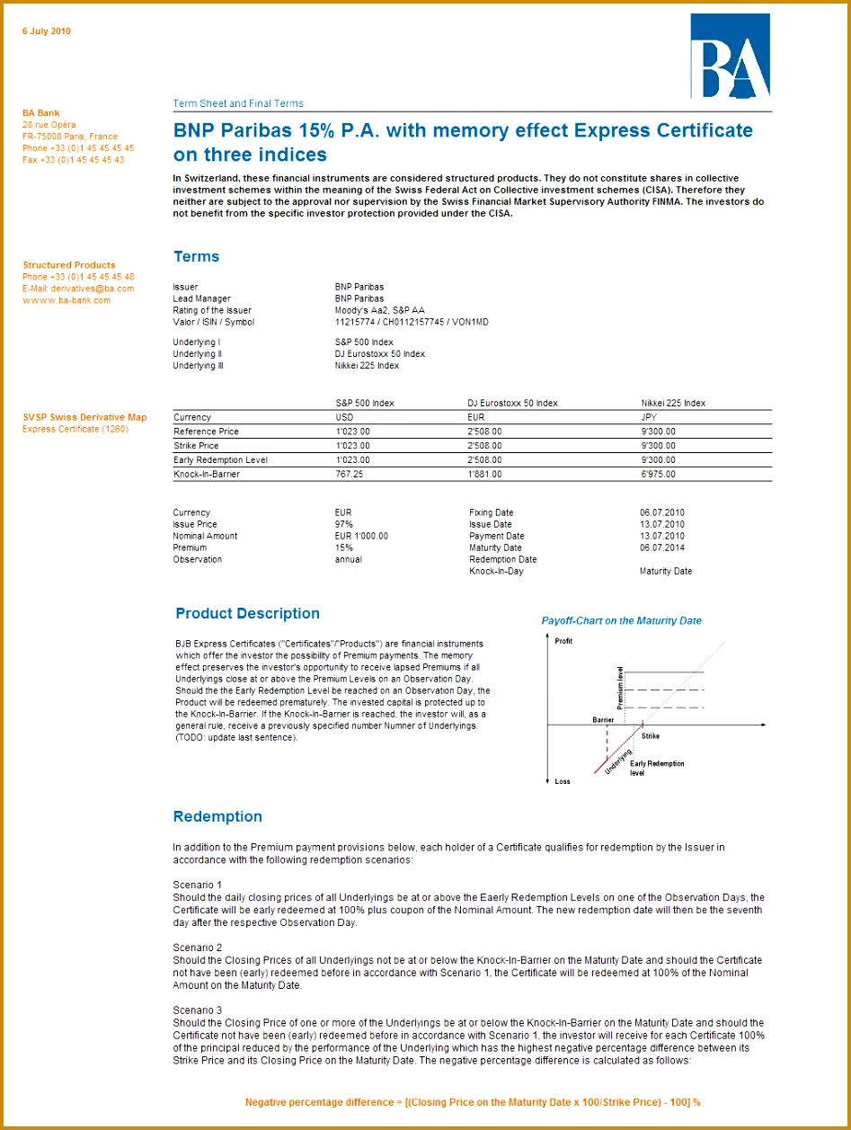 5 Business Term Sheet Template FabTemplatez