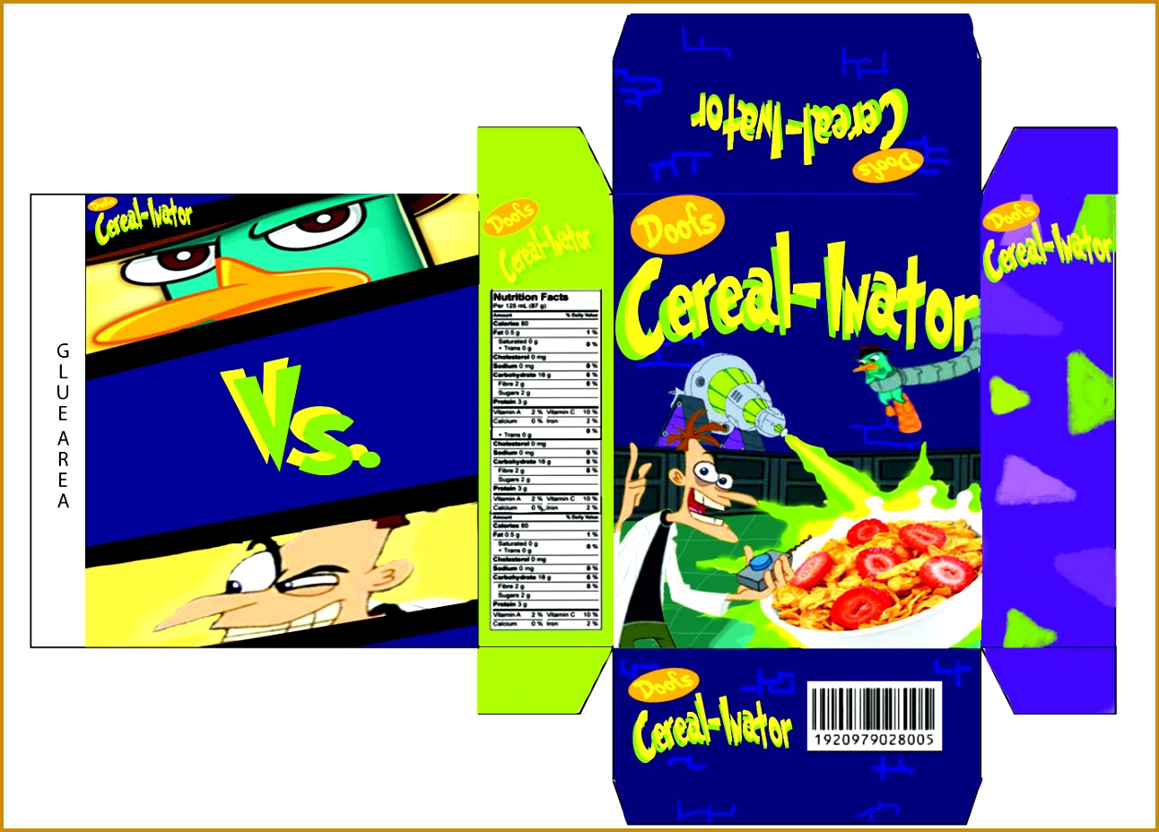 5 Cereal Box Design Template FabTemplatez