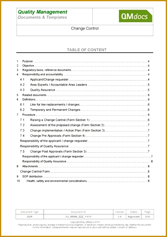 6 Free Standard Operating Procedure Template Word 2010 FabTemplatez