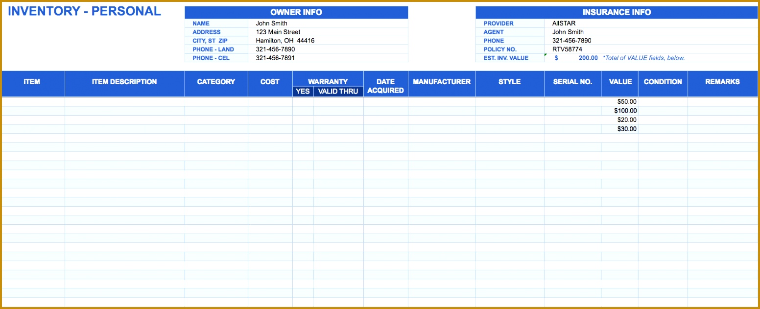 3 Stock Management Sheet Template FabTemplatez