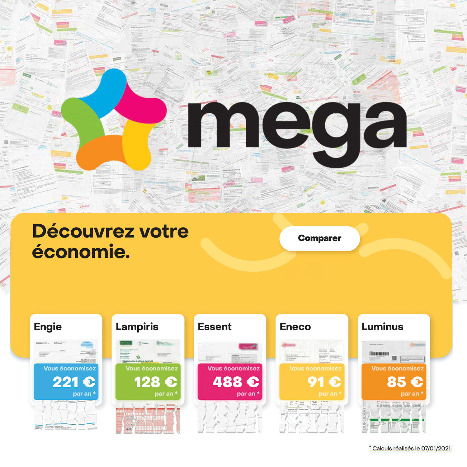 Mega Fournisseur d'énergie pas cher Code promo parrain de 50