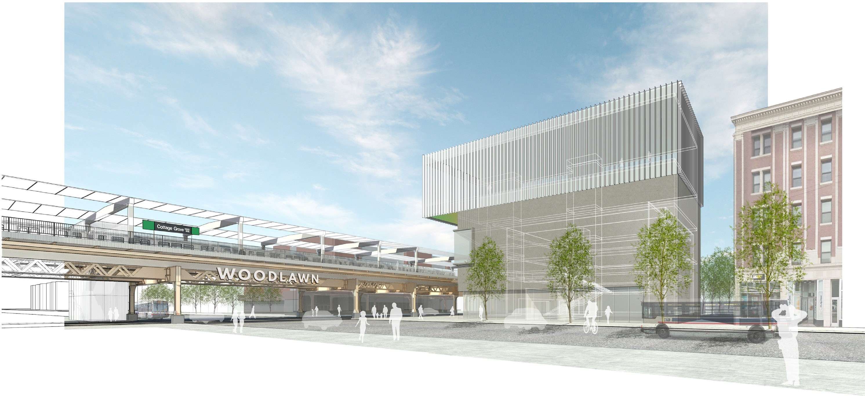 Cottage Grove L Station & Woodlawn Mixed Use Development, Chicago, IL