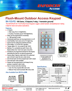 Facilities Management Security: Access Control Keypad - Seco-Larm