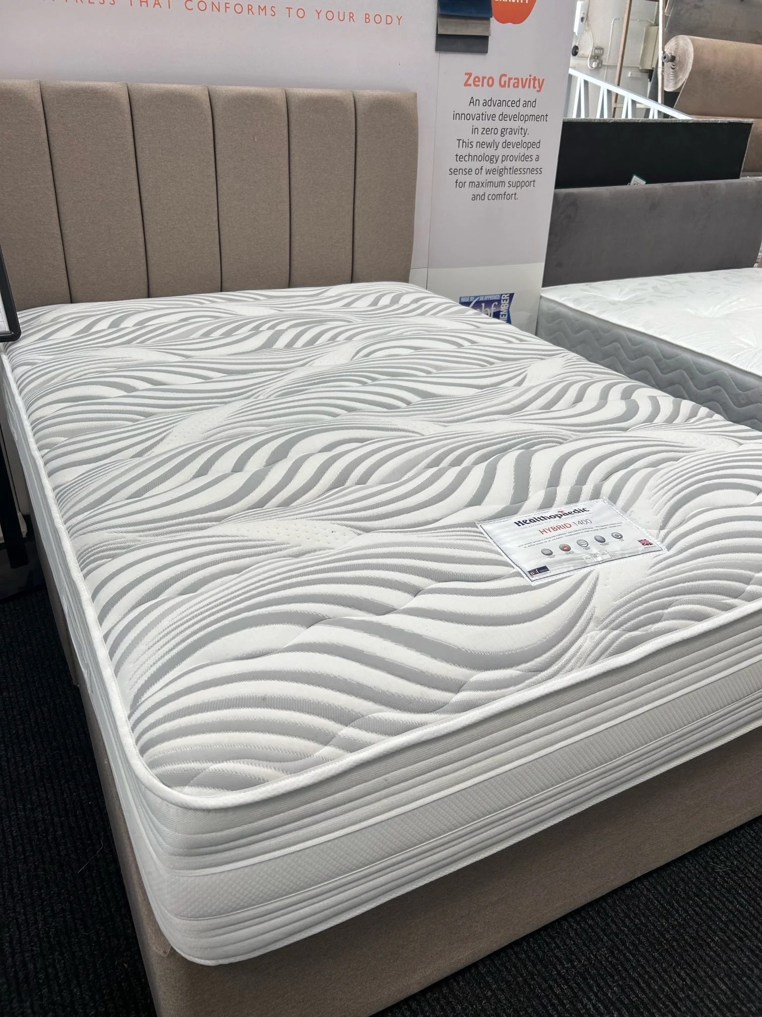 Hybrid 1400 Pocket Sprung Mattress Factory Carpets Cork