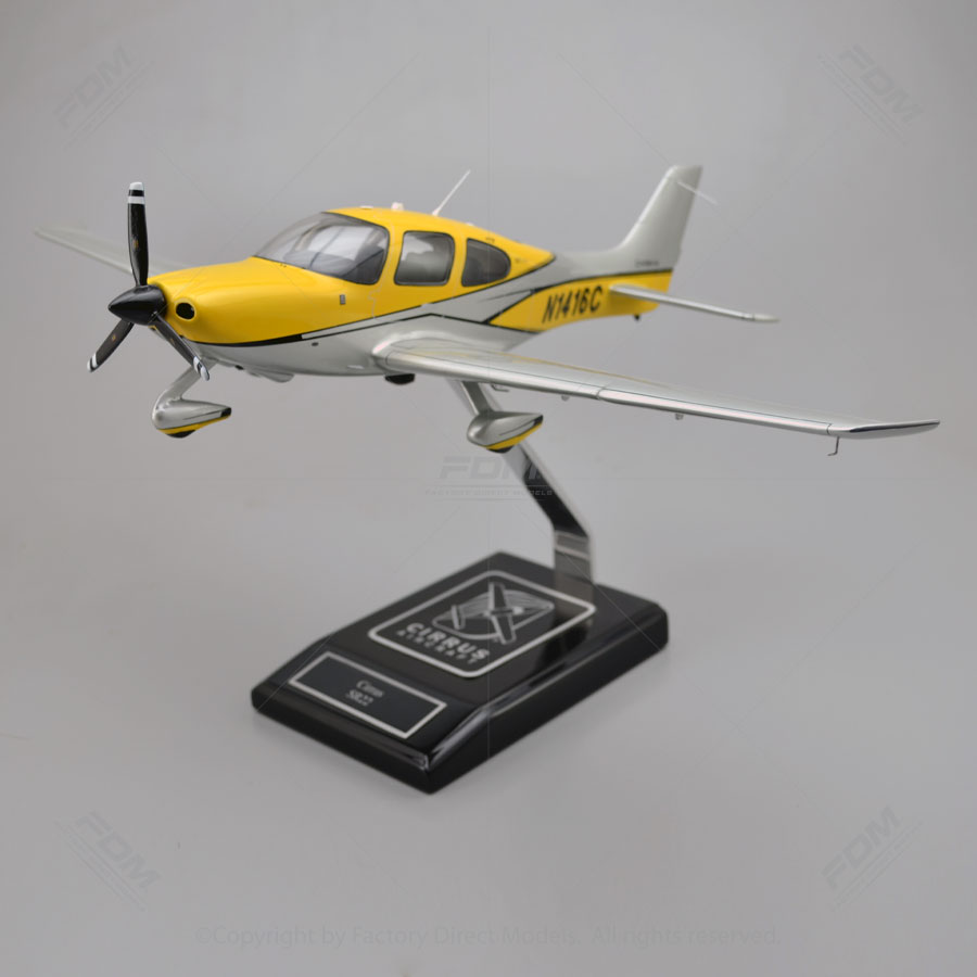 Cirrus SR22 Scale Model Airplane with a Detailed Interior