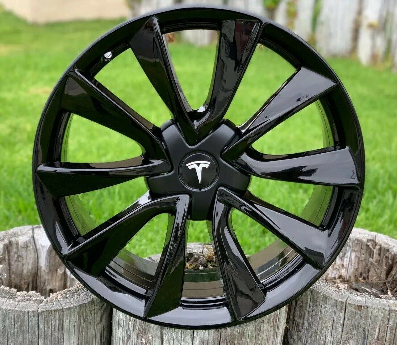 19″ TESLA MODEL 3 FACTORY OEM ORIGINAL GLOSS BLACK RIMS Factory Wheel
