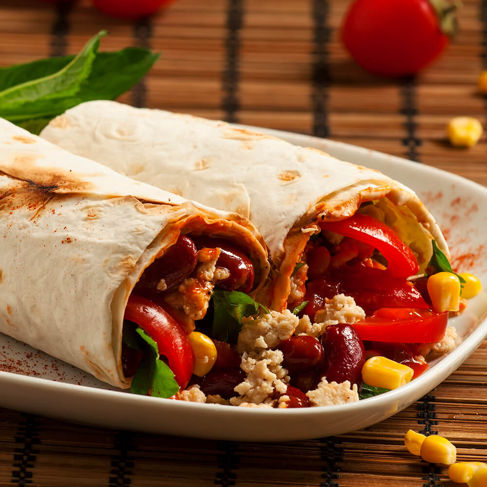 Red bean and pico de gallo burritos Facundo