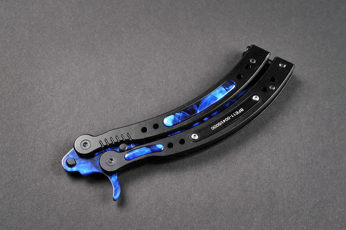 Butterfly Elite Sapphire Knife • FADECASE