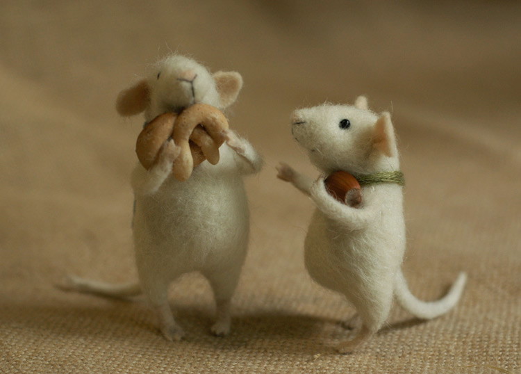 Stuffed Animals by Natasha Fadeeva two small mice