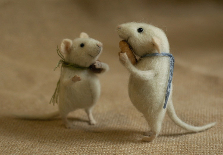 Stuffed Animals by Natasha Fadeeva two small mice