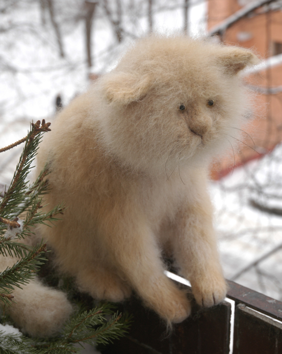 Stuffed Animals by Natasha Fadeeva big sad cat