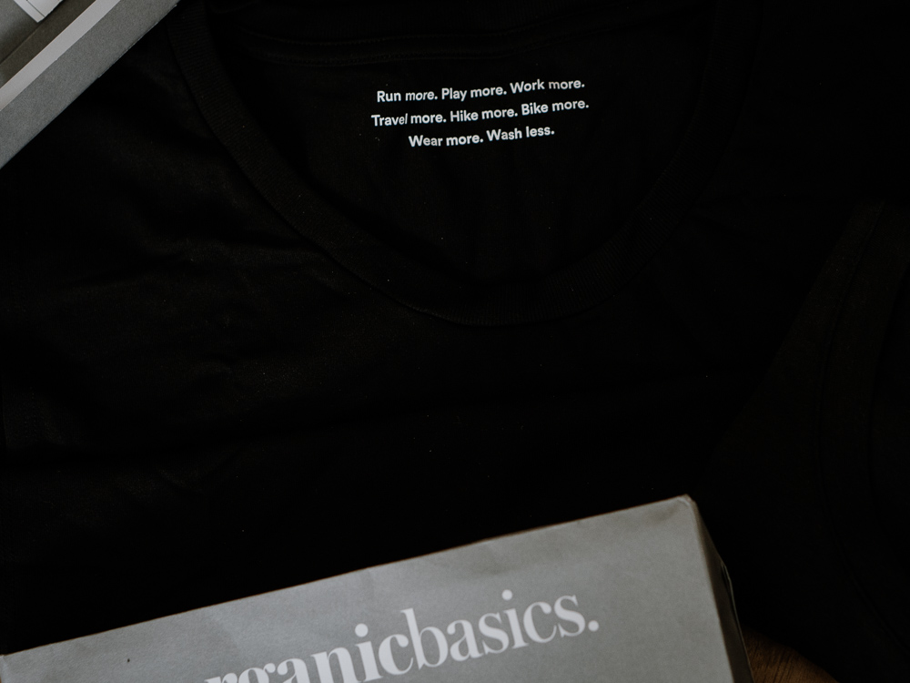 Unterwegs in Organic Basics fair en route