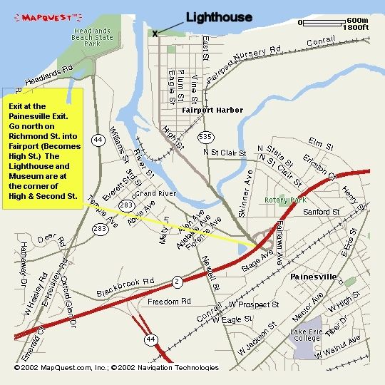 Fairport Harbor Marine Museum and Lighthouse Map