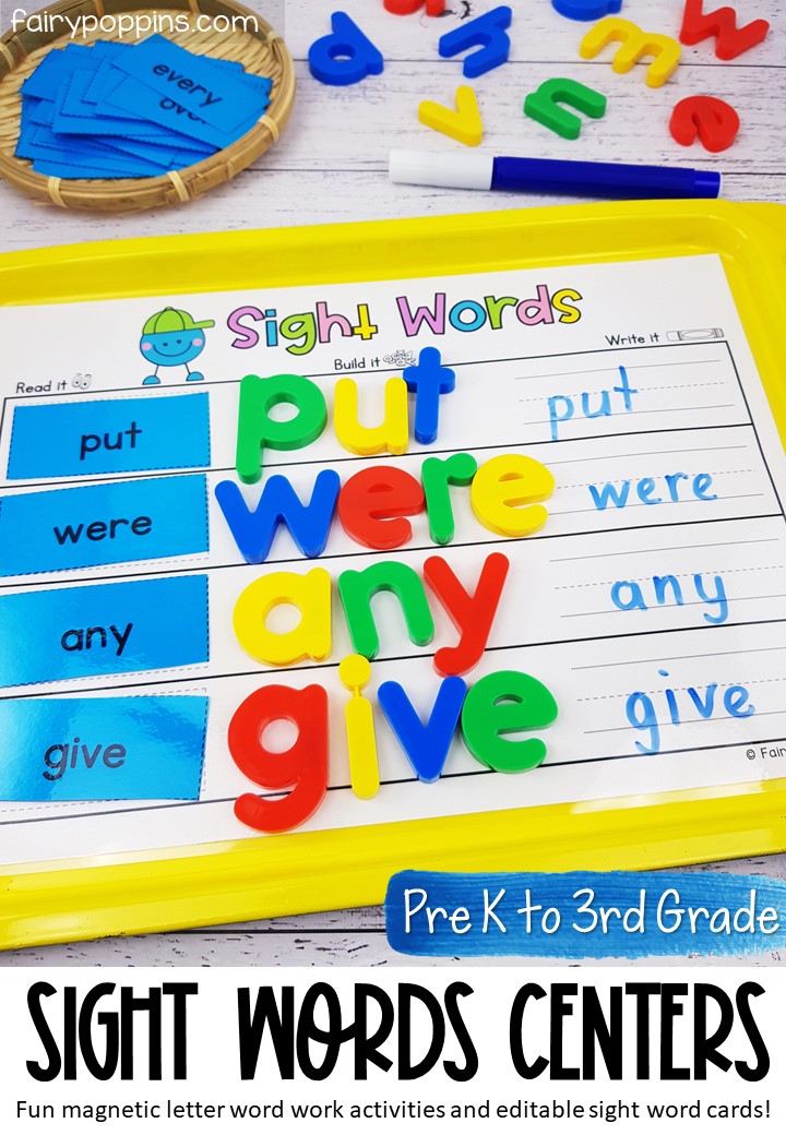 Sight Word Activities Letters) Fairy Poppins