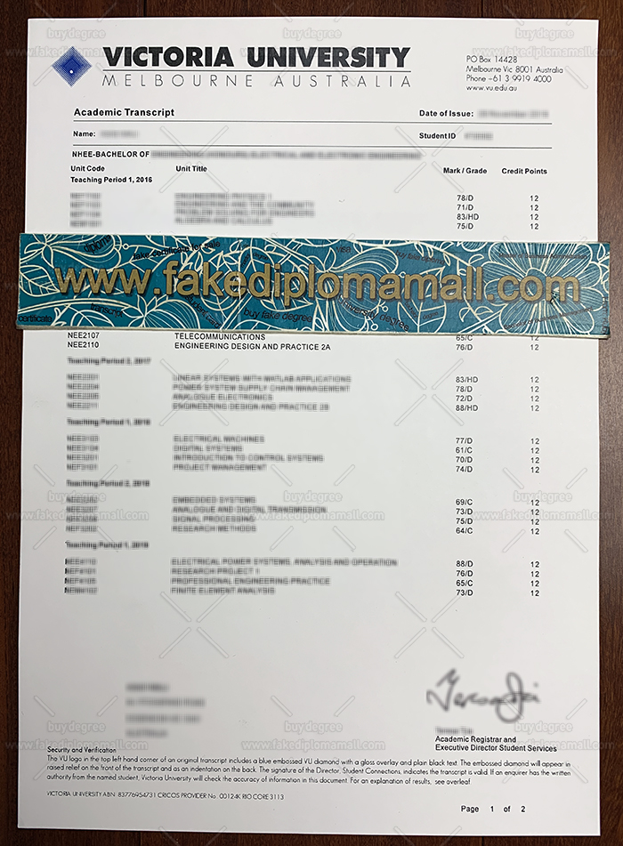 Buy Victoria University Fake Transcript in Melbourne Best Site To Get