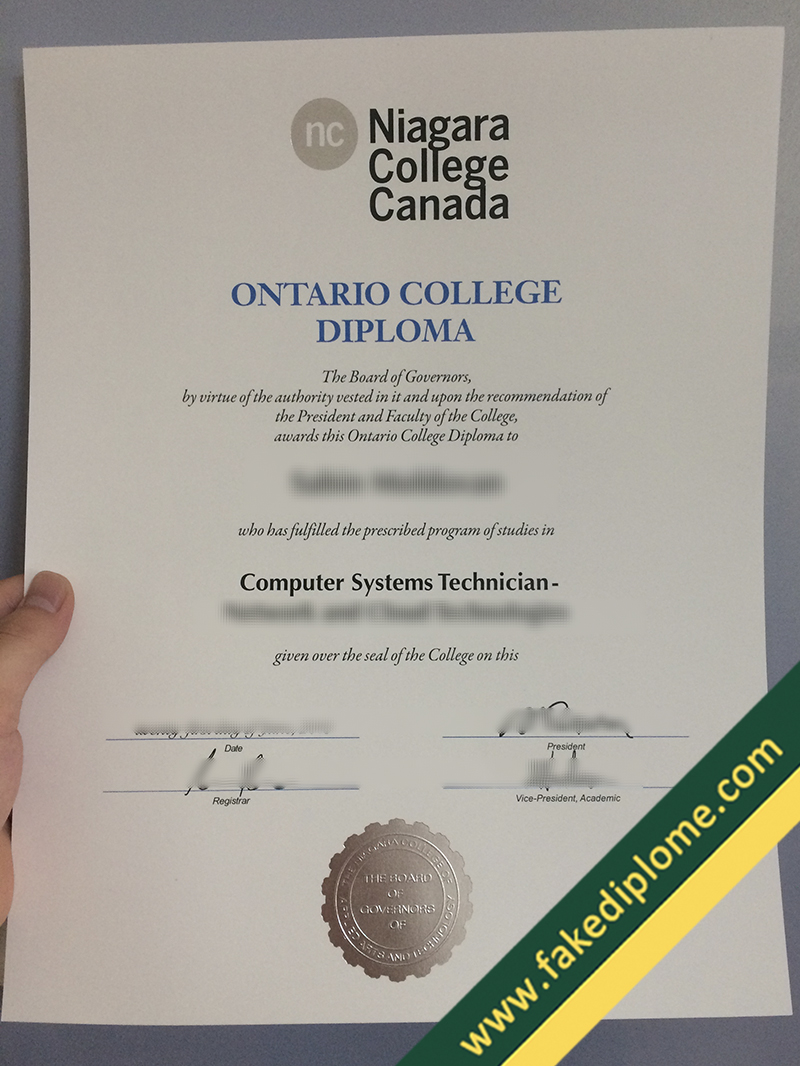 Where to buy Niagara College fake degree certificate