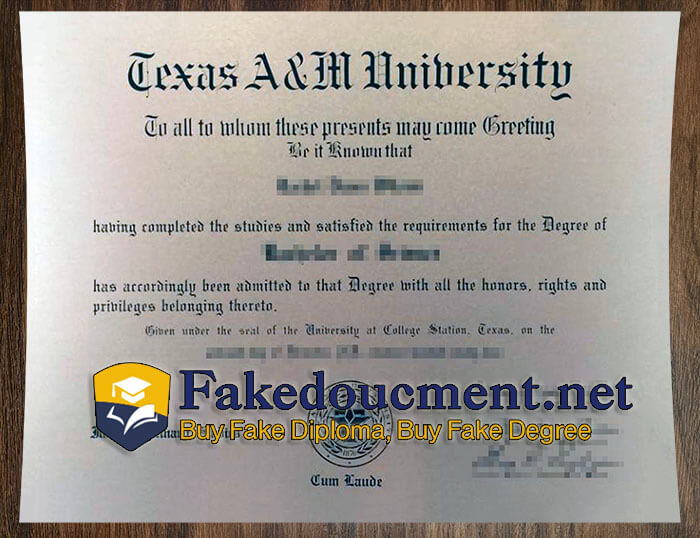 How to obtain a phony Texas A&M University degree online