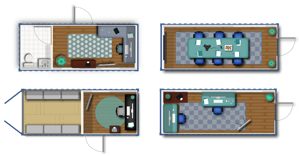 Get Inspired with Floorplans for Small Shipping Container Offices