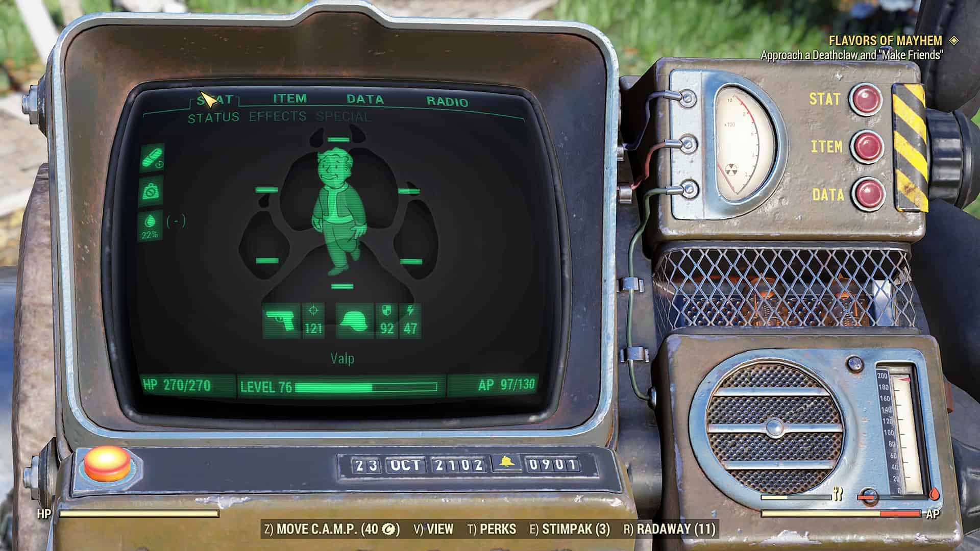 Paw PipBoy Screen Fallout 76 Mod download