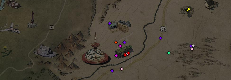 Where are the Random Traps located in Fallout 76 Map Fallout 76
