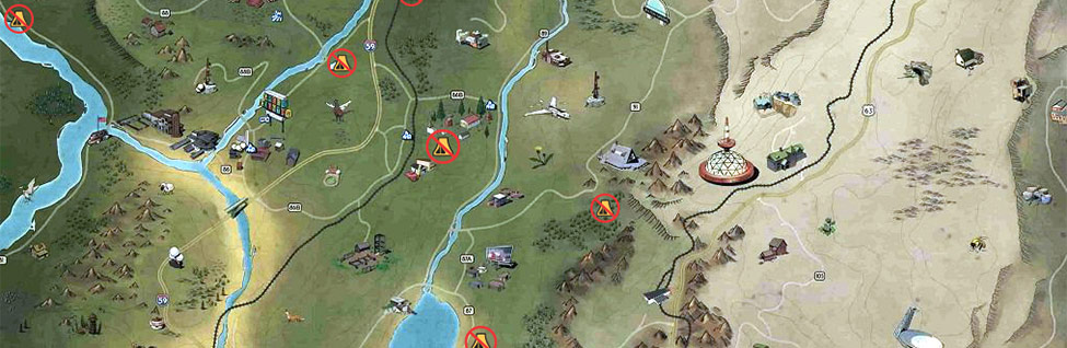 Updated Fallout 76 Map for 2020 Where not to place your CAMP Fallout 76 Maps, Vaults