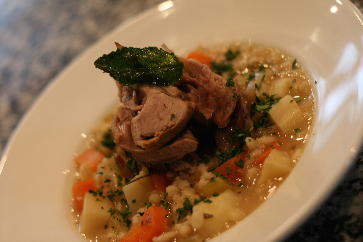 Recipe Lamb Shank and Pearl Barley Broth