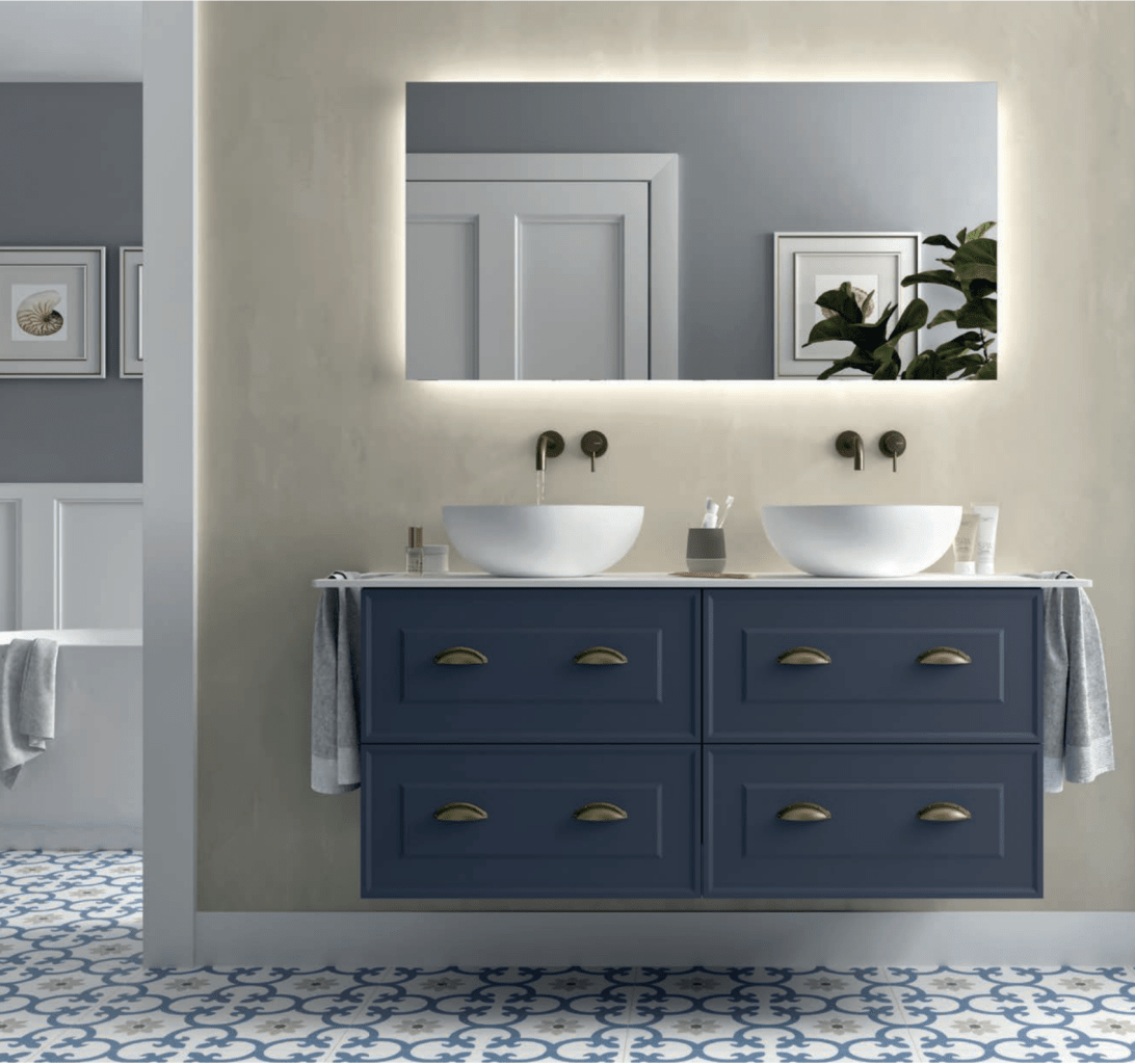 Salgar Renoir 1370 Night Blue Malta Vanity Units with Basins Malta
