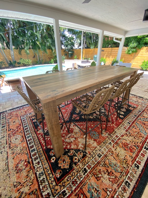 Reclaimed Wood High Top Table Fama Creations