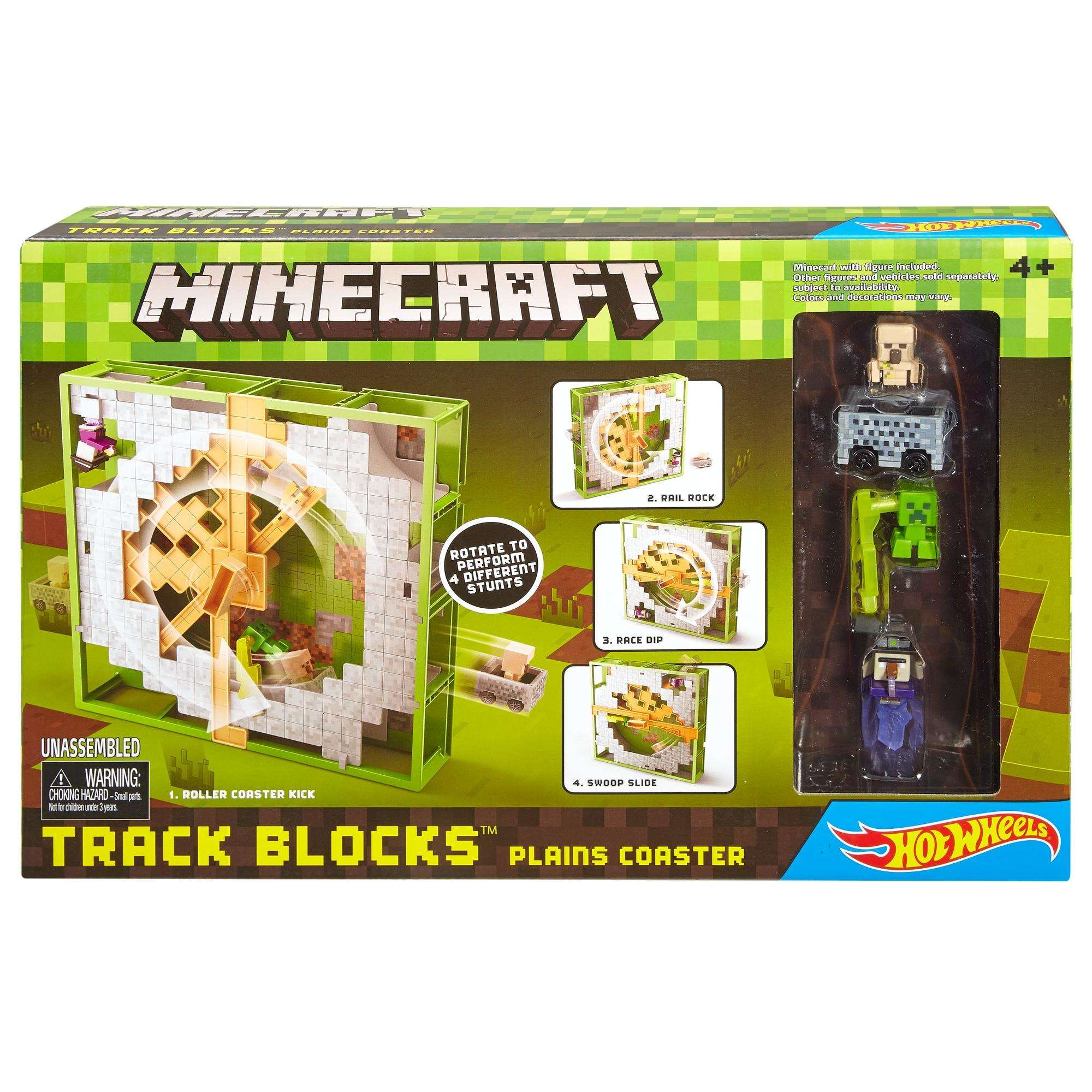 Hot Wheels Minecraft Track Blocks Plains Coaster On Sale $9.74