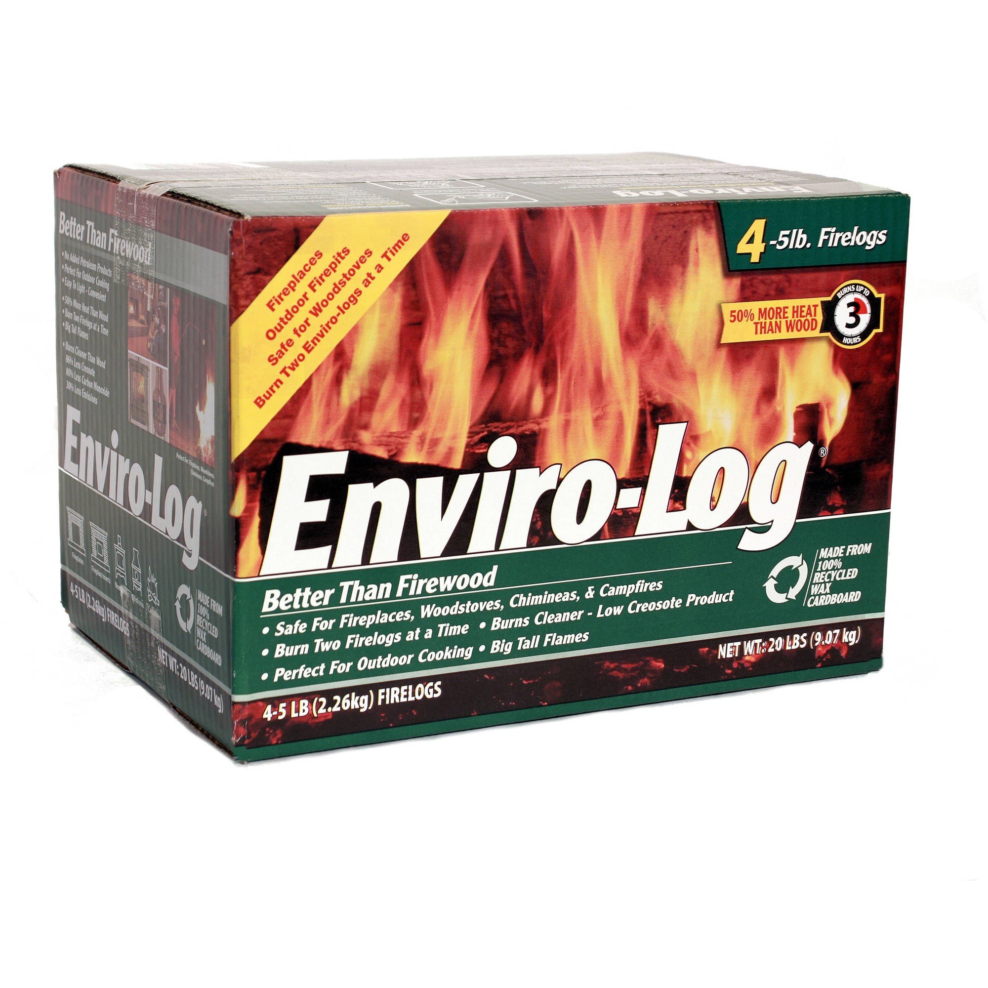 EnviroLog 4 Pack/5 lb. Firelog Case Just 11.88 (Reg. 19.99)