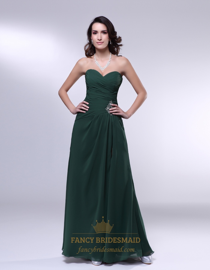 Dark Forest Green Prom Dress Linda Dress
