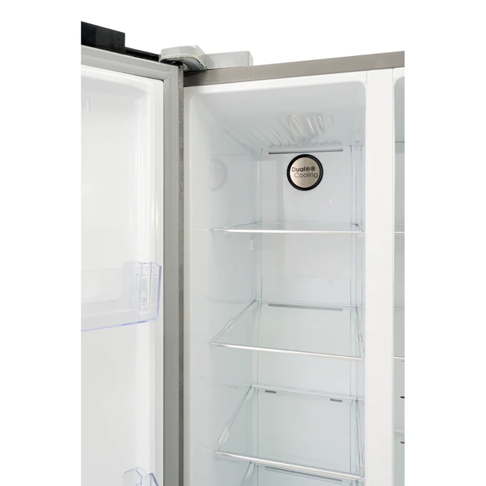 Defy DFF536 559l Side by Side Naturelight Fridge Metallic Friedman