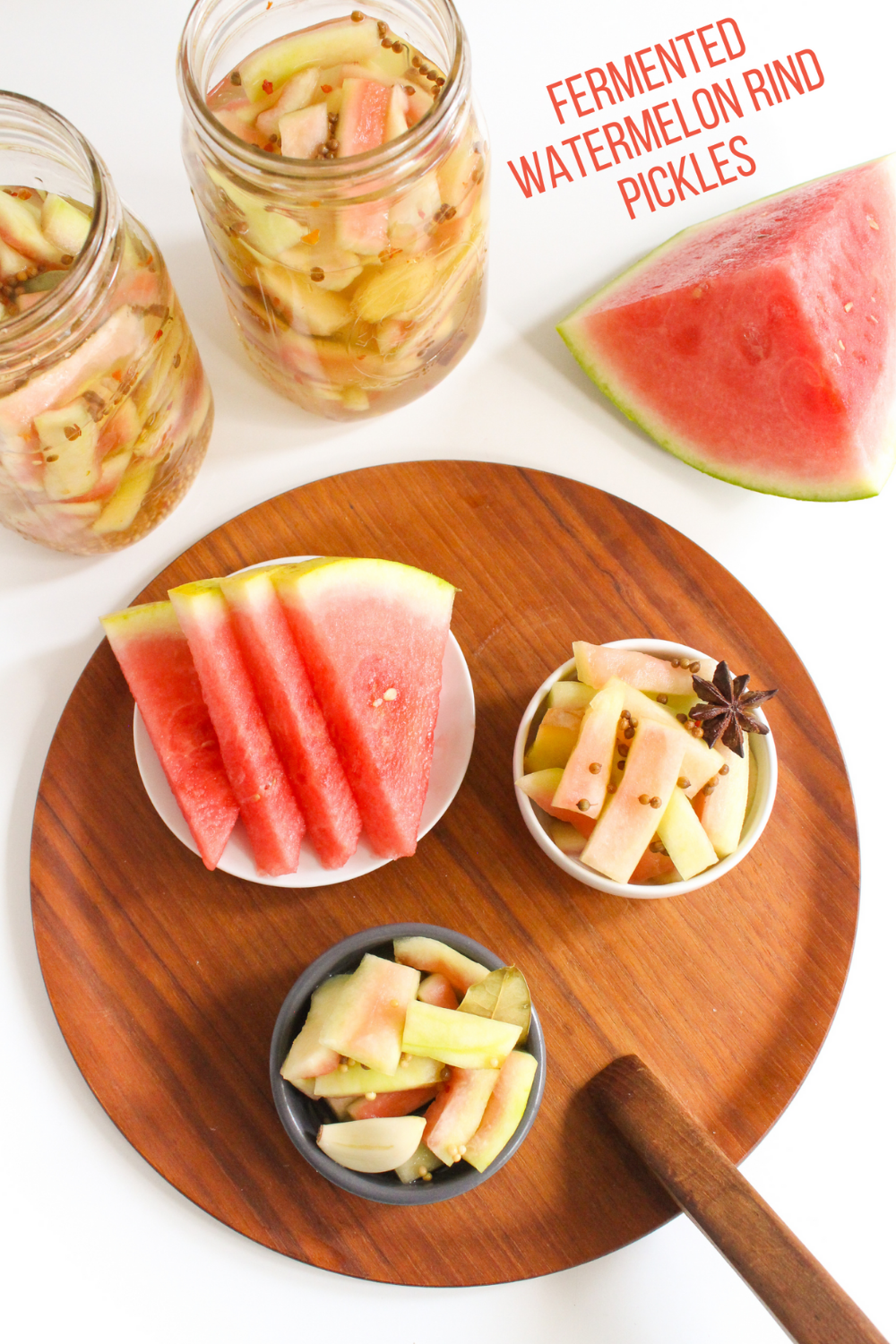 Fermented Watermelon Rind Pickles food
