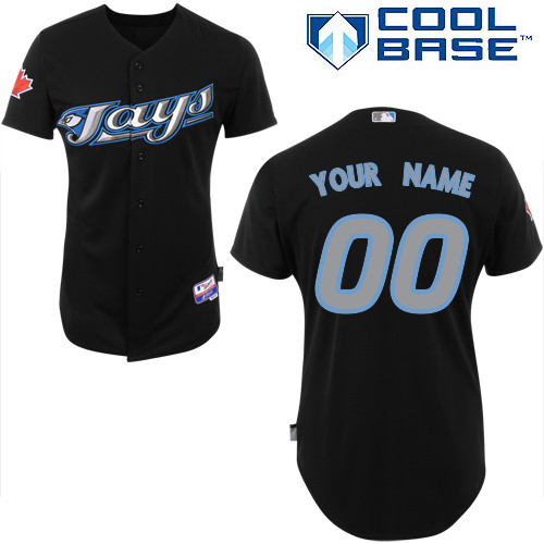 Blue Jays Authentic Black Cool Base MLB Jersey [Custom_MLB_Jerseys_090