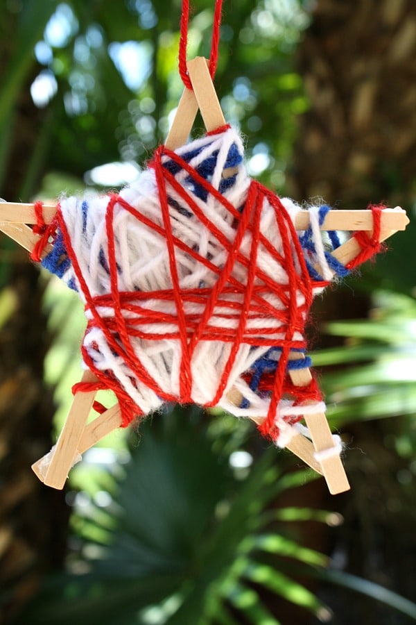 YarnWrapped Stars Fourth of July Craft Fantastic Fun & Learning